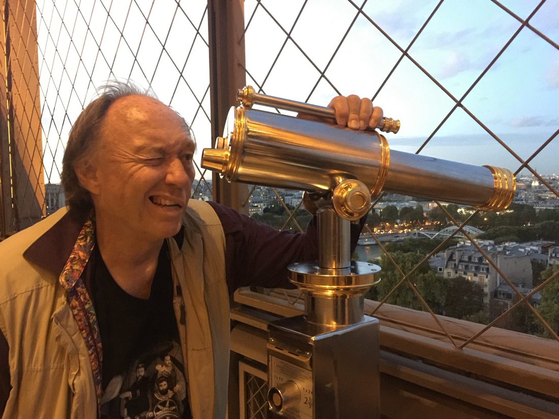 Allan atop the Eiffel Tower, Paris